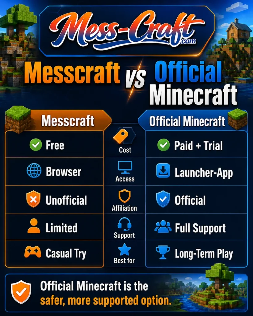 Messcraft vs minecraft