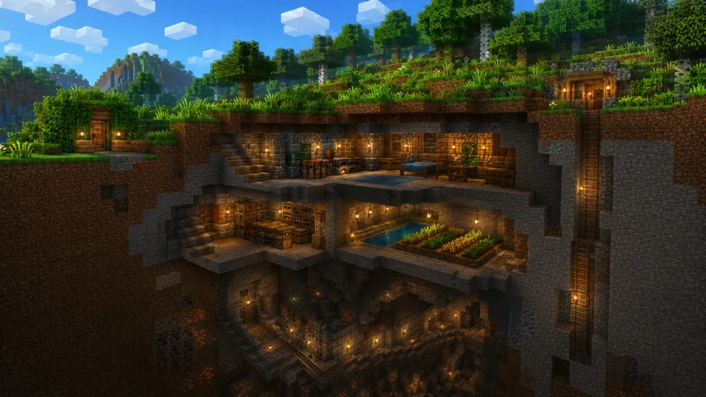 Build an Underground Shelter in Messcraft