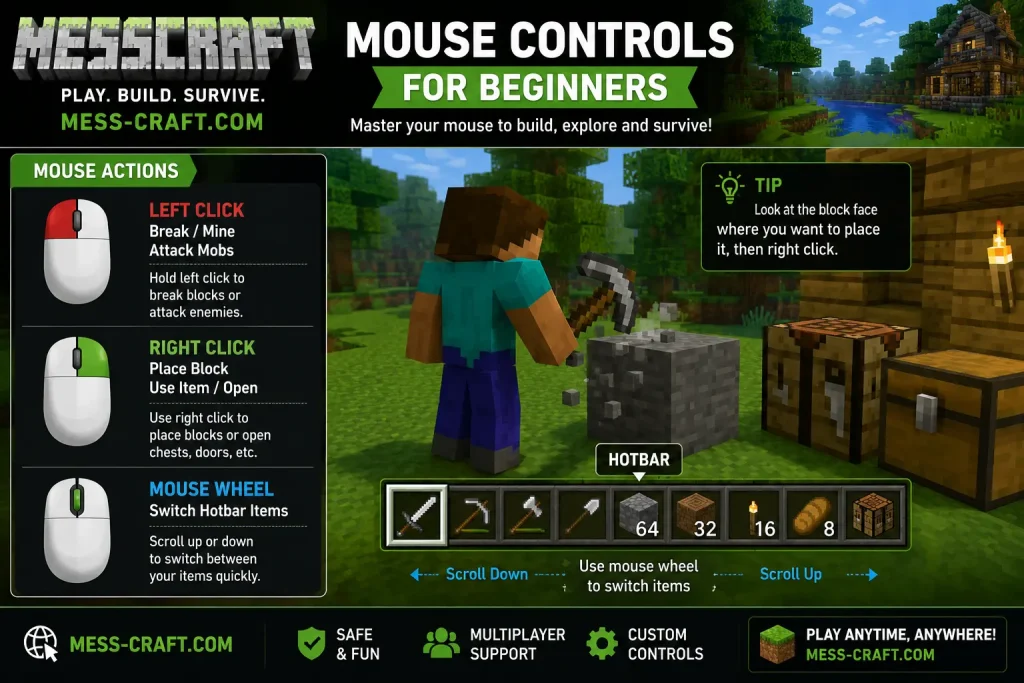 Messcraft mouse Controls Guide
