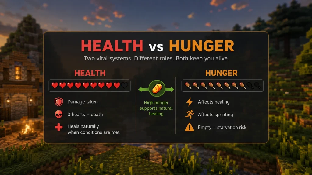 Hunger Bar in MessCraft