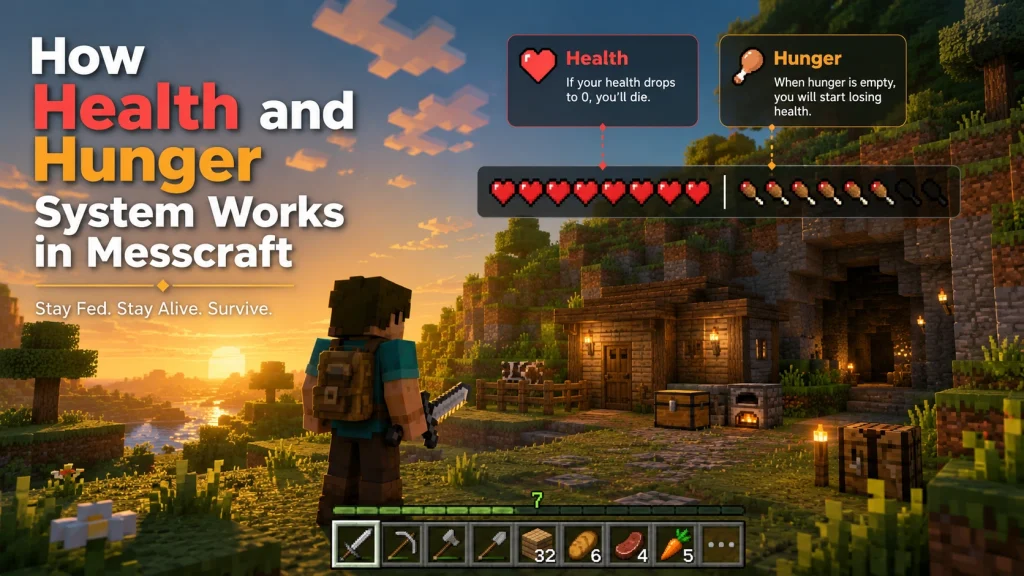 How Health and Hunger System Works in Messcraft